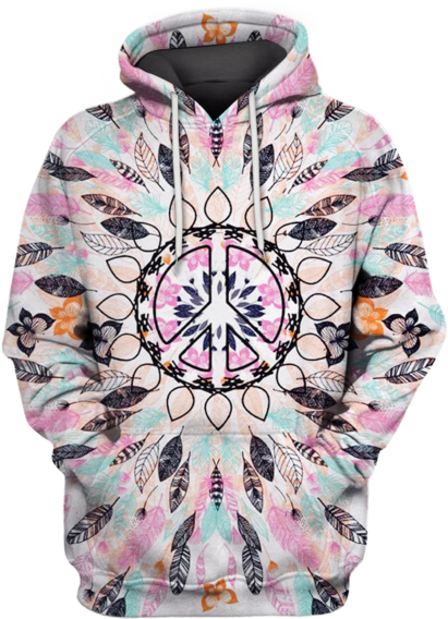 3d Feathers And Butterfly Hoodie Tshirt - Hoodie (600x599), Png Download