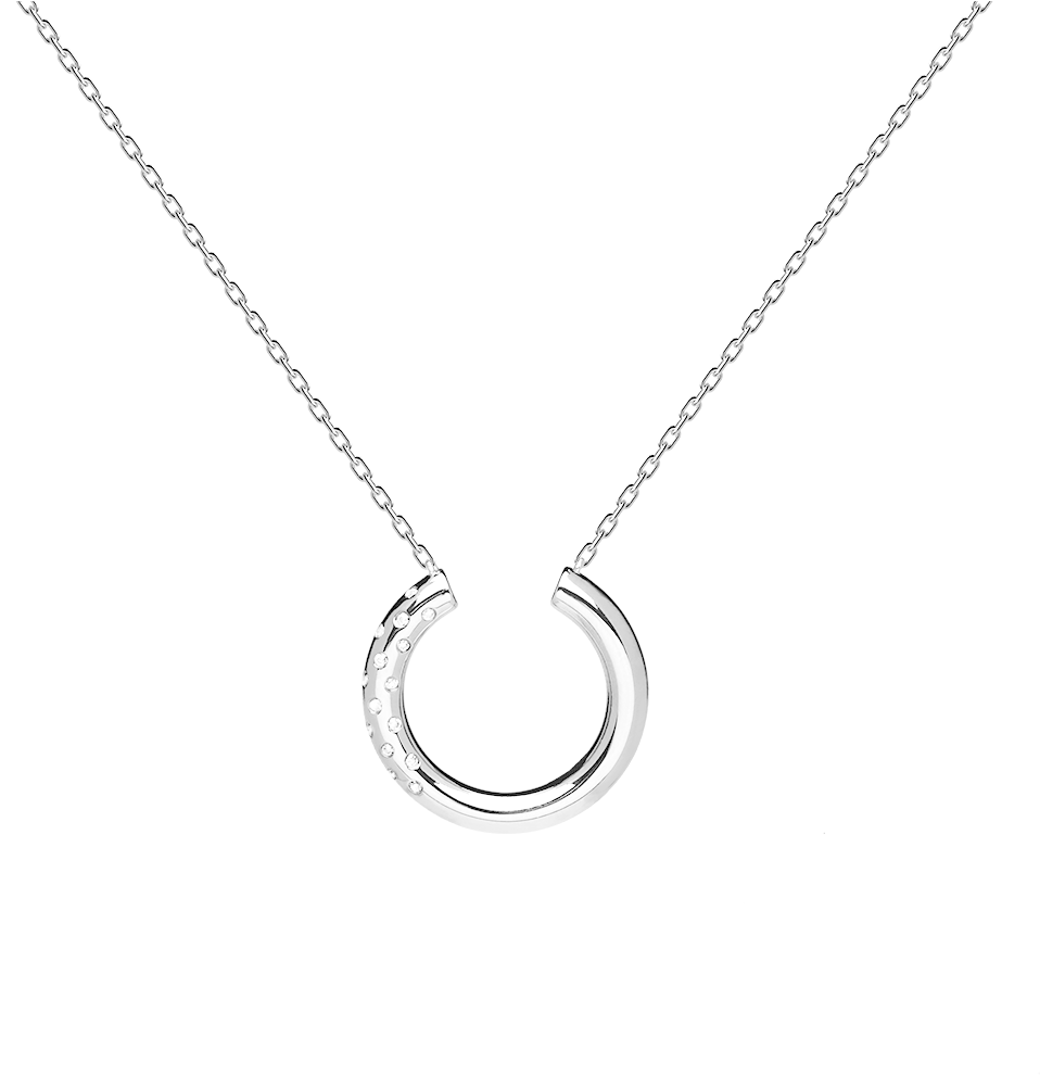 Isabella Silver Necklace - Necklace (1000x1000), Png Download