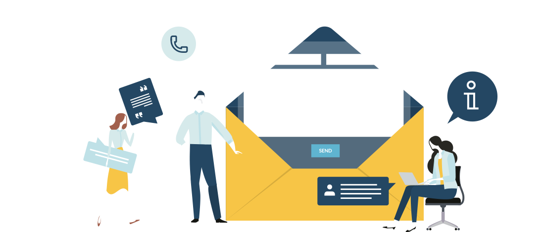Contact Us - Contact Us Illustration Png (1341x600), Png Download