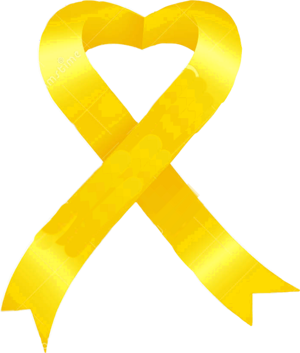 Yellow Endometriosis Ribbion Yellowribbion Awareness - Heart (1024x1203), Png Download