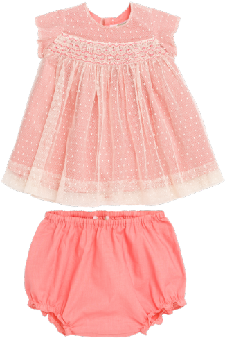 Maruska Baby Girls' Dress Blush Pink - Lace (600x600), Png Download