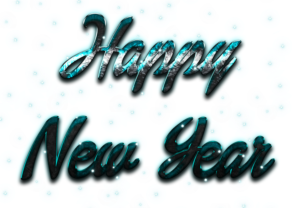 Happy New Year Letter Png Image - Calligraphy (1018x715), Png Download