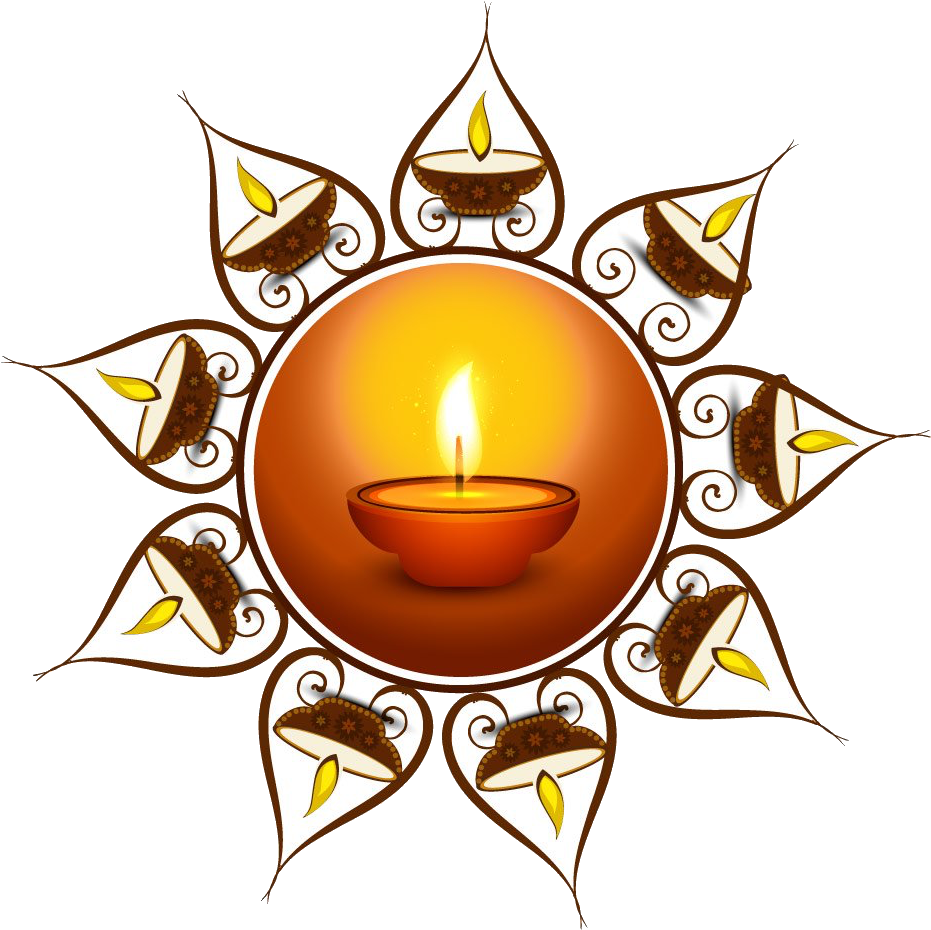 Diwali, Vectors - Diya Images With White Background (1400x980), Png Download