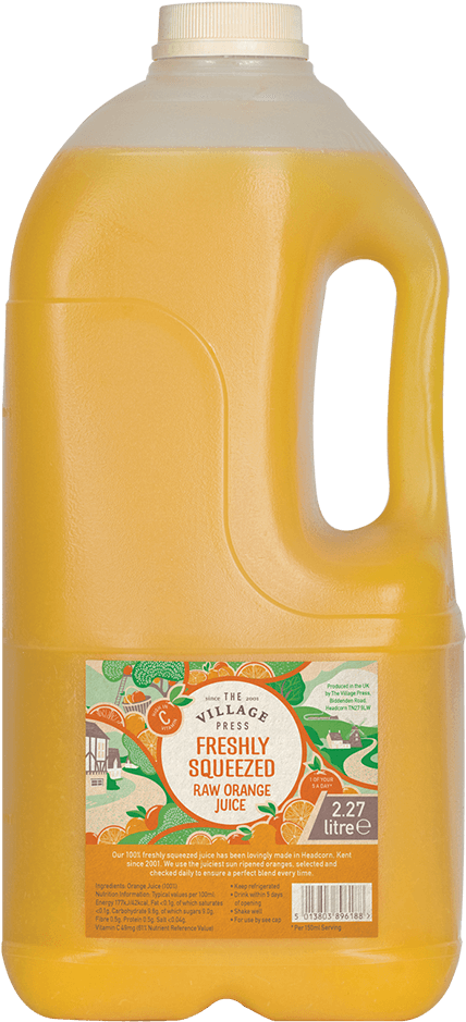 Freshly Squeezed Raw Orange Juice - Plastic Bottle (1200x938), Png Download