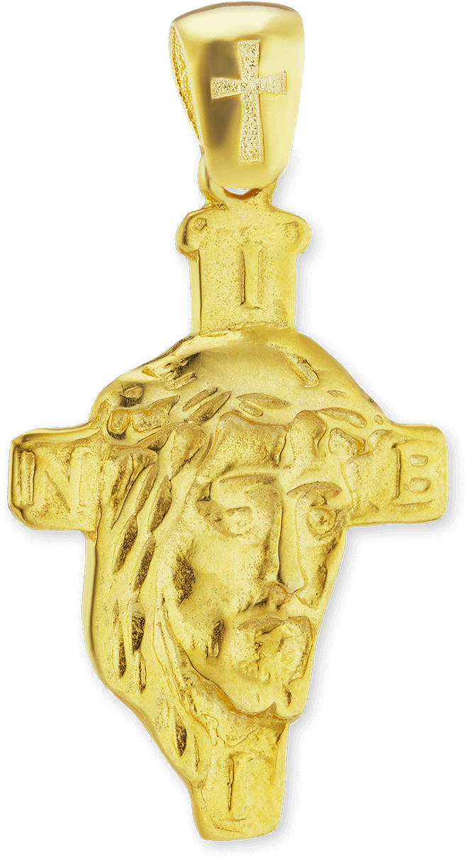 Sterling Silver Face Of Jesus Cross - Pendant (1500x1500), Png Download