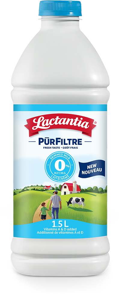 Lactantia Pūrfiltre Skim Milk - Lactantia Milk Bottle (580x1010), Png Download
