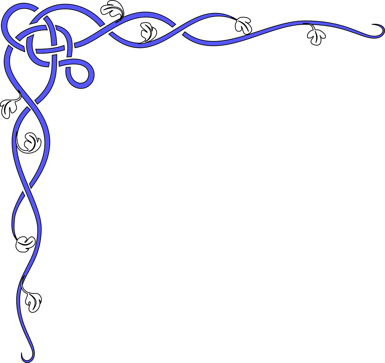 Pink And Blue Borders (1280x1205), Png Download