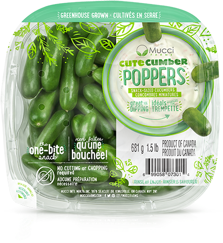 Cutecumber Poppers - Mucci Cutecumber (740x541), Png Download