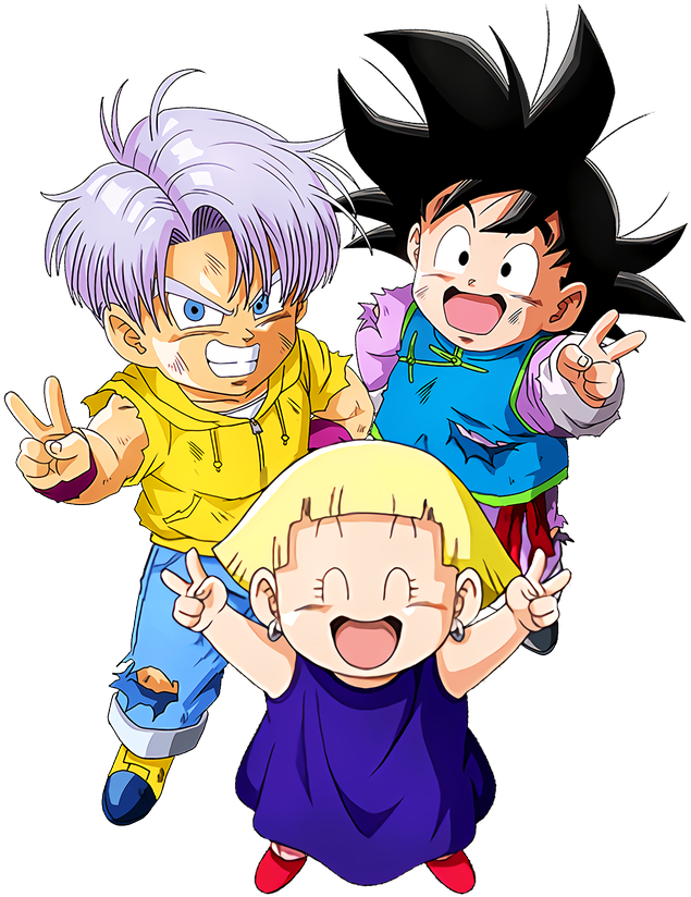 #dokkanbattle [mission Complete] Trunks & Goten & Marron - Goten Trunks And Marron Dokkan (900x1200), Png Download