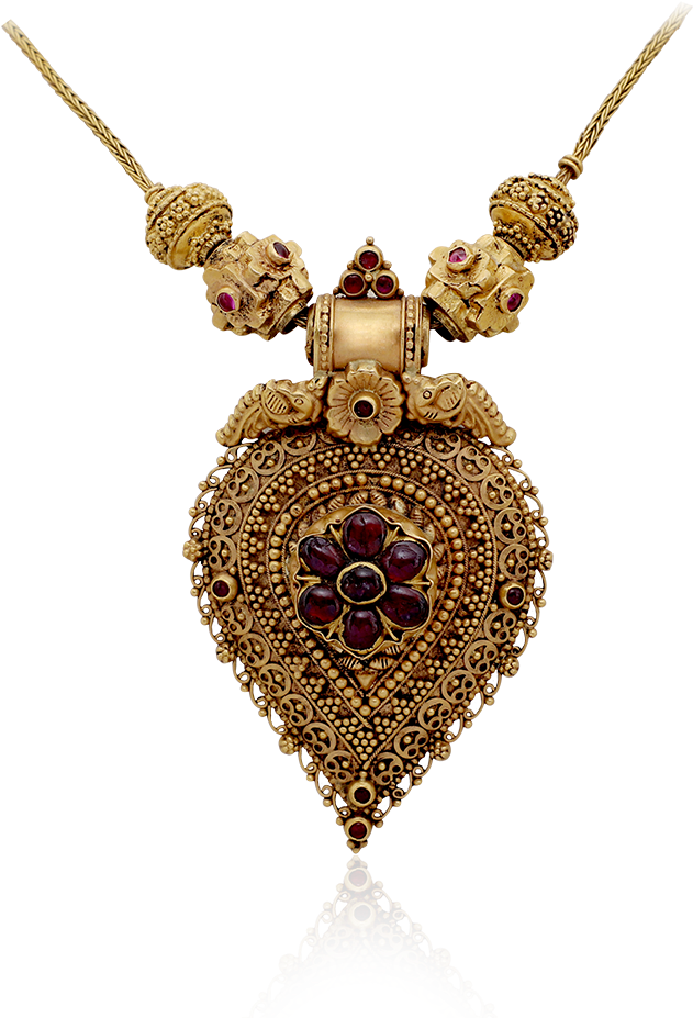 Antique Seven-stone Ruby Stud Pendant (1000x1000), Png Download