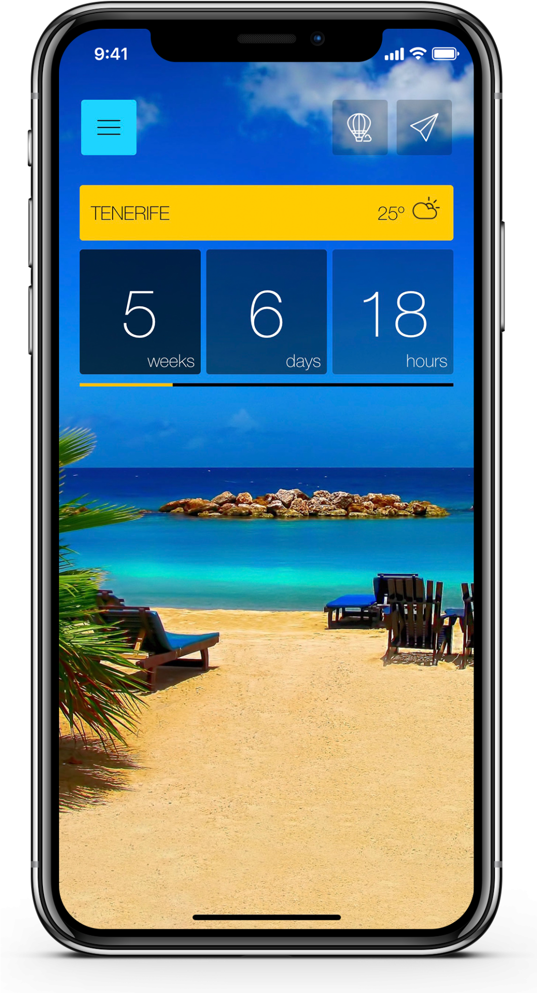 Ready Set Holiday Stylish Travel App Features Countdown - Luxury Holiday Destinations (1062x2048), Png Download