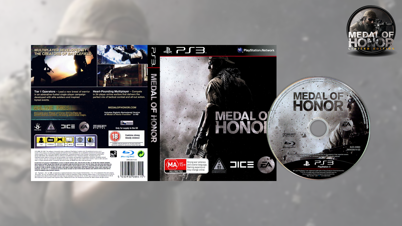 Medal Of Honor Medal Of Honor Limited Edition Ps3 Download - Gadget (1600x900), Png Download