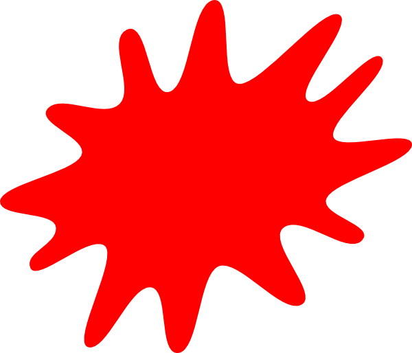 Red Paint Splatter Clip Art At Clker Com Vector Clip - Canadian Maple Leaf Png (600x514), Png Download