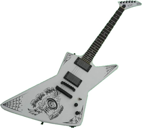 Metallica Target Bank Guitar Large - Metallica (480x445), Png Download