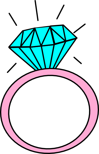 Diamond Ring - Cartoon Rings (384x595), Png Download