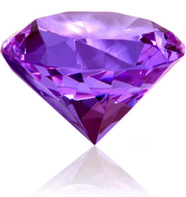 Purple Diamond - Pink Blue Purple Diamond (378x400), Png Download