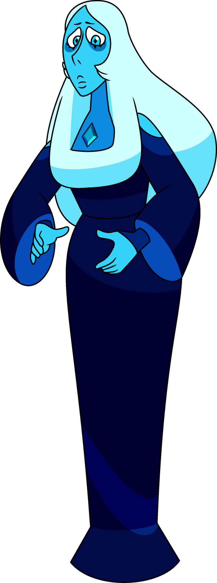 Blue Diamond Gem Su Steven Universe Blue Gem Homeworld - Blue Diamond Steven Universe Gem (716x1920), Png Download