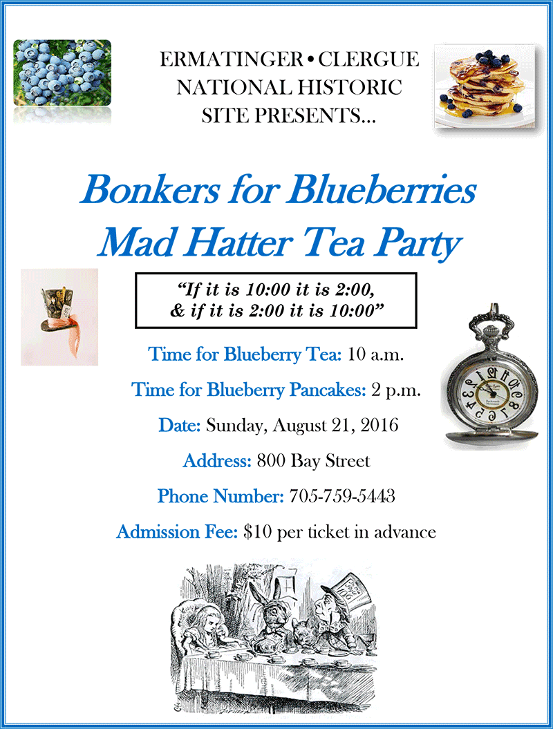 Bonkers For Blueberries - Alice In Wonderland Tea Party (800x1055), Png Download