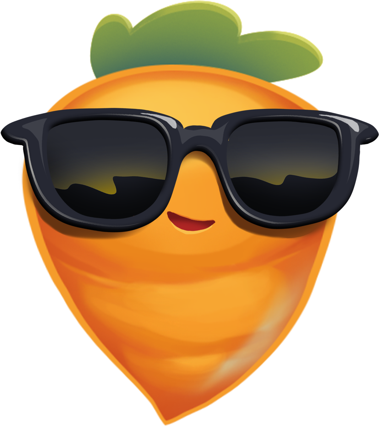 Carrot With Glasses - Carrot Sunglasses (2041x2033), Png Download