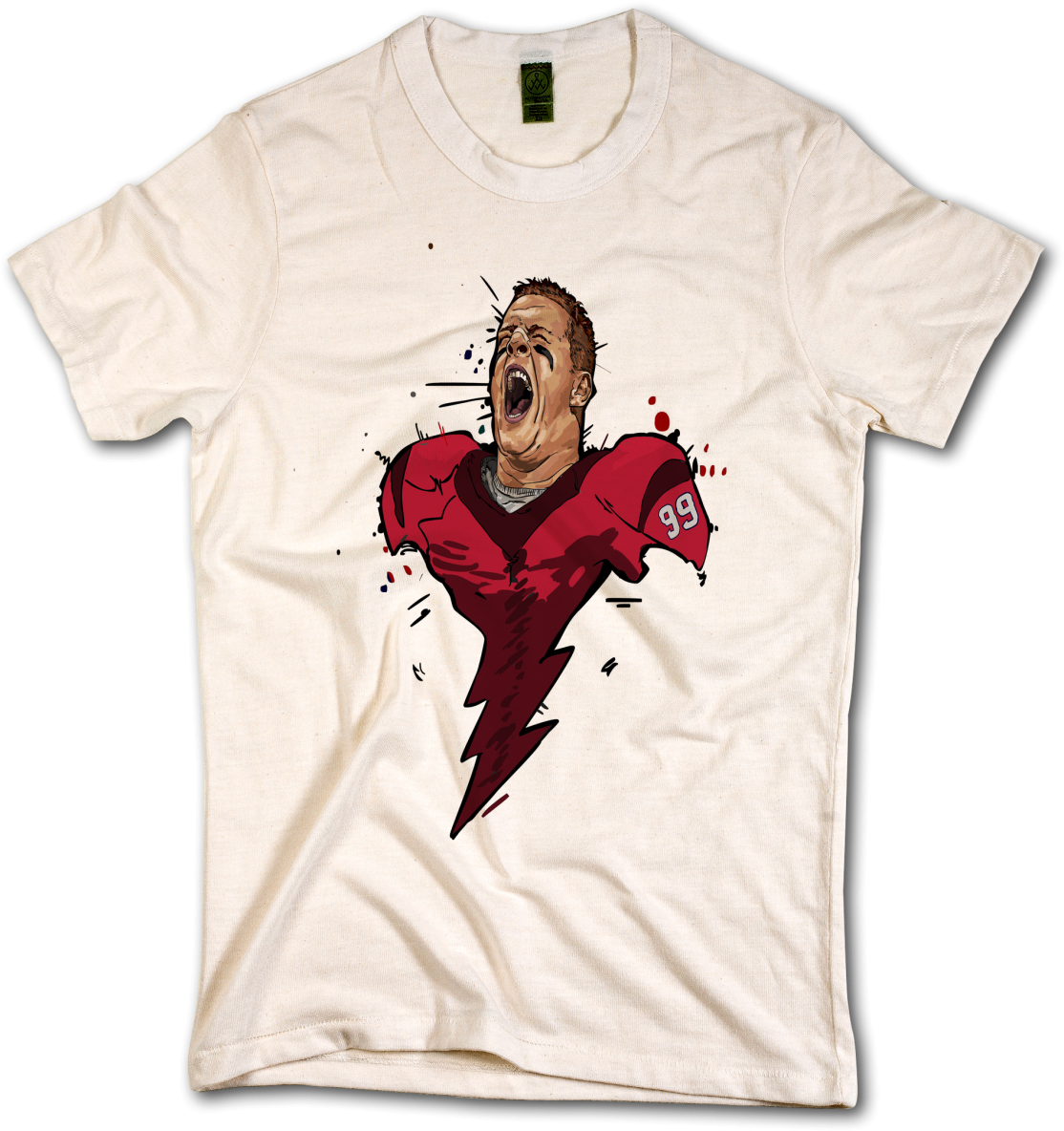 Watt Lightning Bolt Men's Crew Neck Tee Shirt - Matt Carpenter Score Ivory Xxl (1200x1200), Png Download