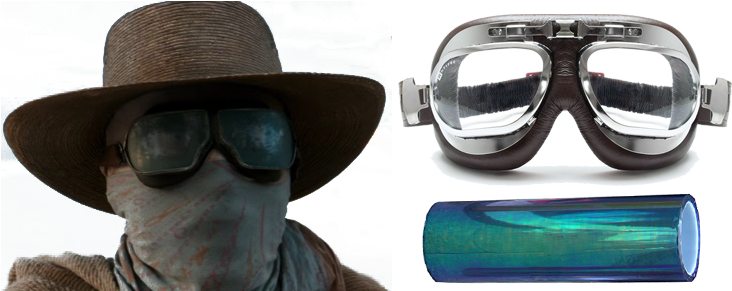 Caliban Goggles - Caliban Logan Png (745x290), Png Download