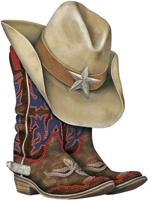 Cowboy Hat And Boots Png (480x646), Png Download