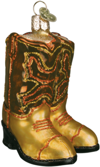 Pair Of Cowboy Boots Ornament - Cowboy Boots Christmas Ornament (387x387), Png Download