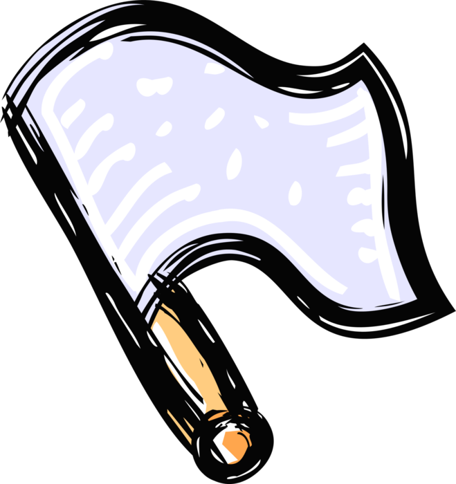 Vector Illustration Of White Flag Internationally Recognized - Illustration (659x700), Png Download