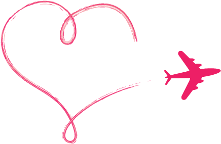 Coeur Et Avion (465x309), Png Download