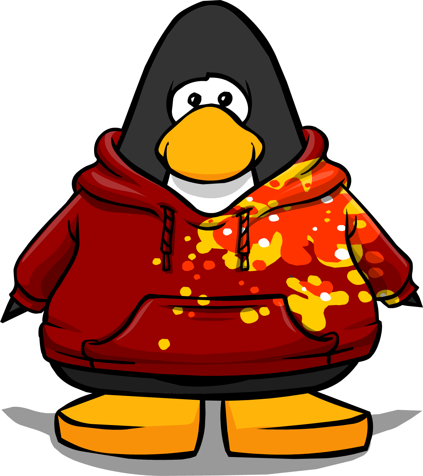 Custom Red Hoodie With Splatter - Club Penguin (1380x1554), Png Download
