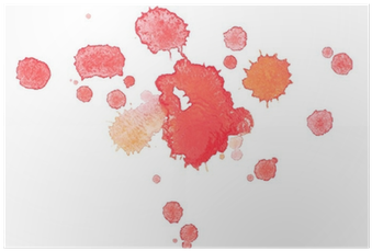 Abstract Watercolor Aquarelle Hand Drawn Red Drop Splatter - Mancha De Acuarela Roja (400x400), Png Download