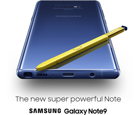The New Super Powerful Samsung Galaxy Note9 - Samsung (1400x396), Png Download