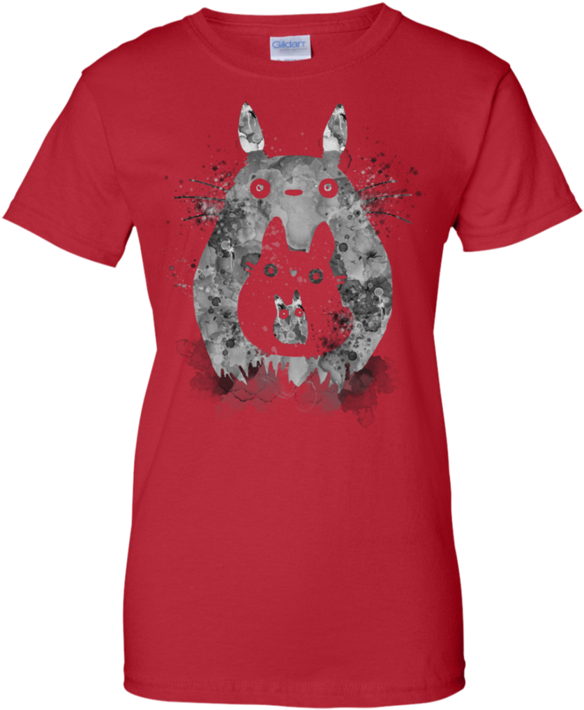 My Neighbour Watercolor And Splatter Totoro T Shirt - Kevin Harvick Women's Shirts (1024x1024), Png Download