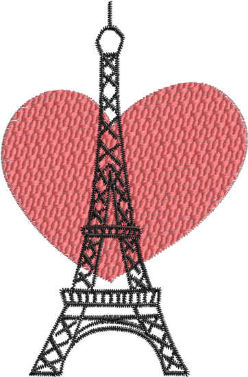 Torre Eiffel Bordada (600x600), Png Download