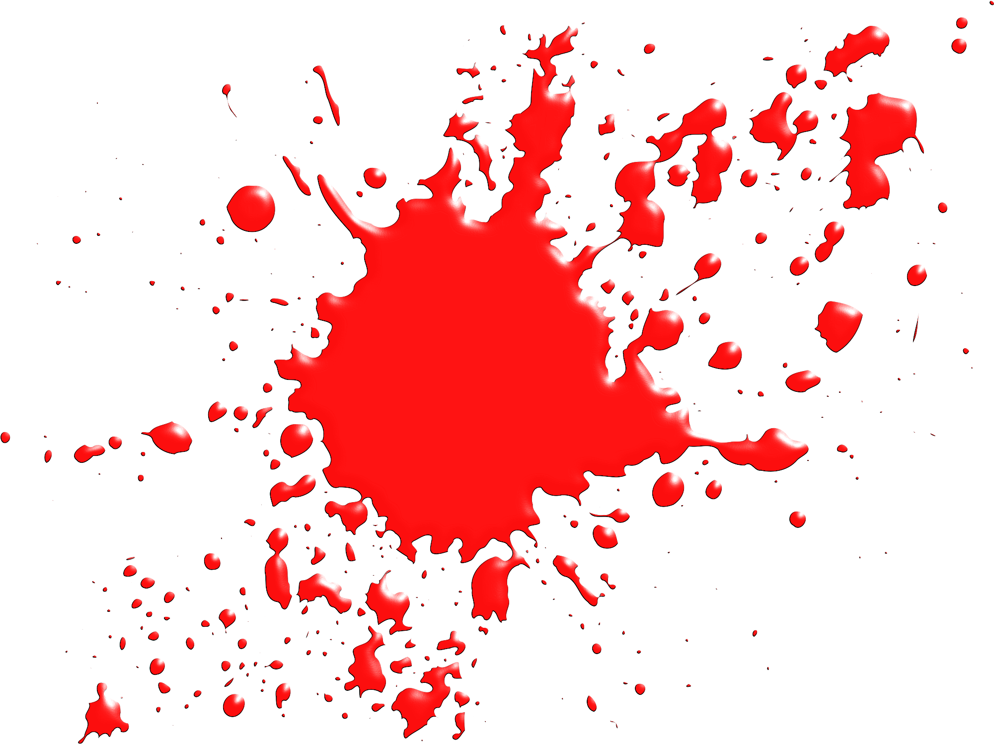 Blood Splatter Png Viewing Gallery - Transparent Blood Splash Clipart (2400x1795), Png Download