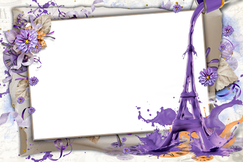 Romantic Encounter Under The Eiffel Tower - Marcos Para Fotos Torre Eiffel (498x331), Png Download