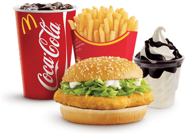 Mcdonald S Big Mac Transparent Png Stickpng - Mcdonalds Mcchicken And Fries (400x400), Png Download