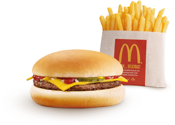 Clip Freeuse Library And Fries Png For Free Download - Mcdonalds Burger And Chips (700x487), Png Download