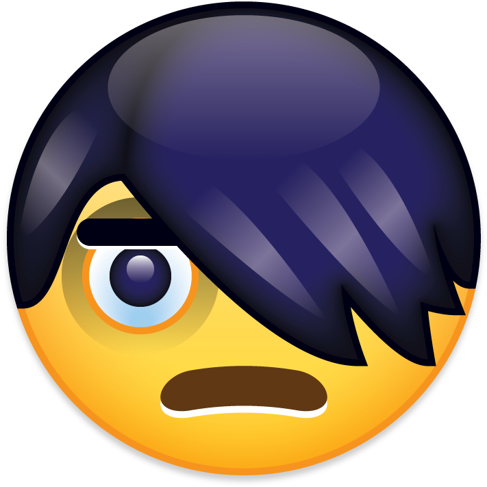 Emojicontact Emo - Emo Hair Emoji (720x720), Png Download