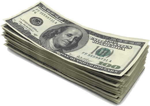 $16,270 In Revenue - Stack Of Money Png (650x455), Png Download
