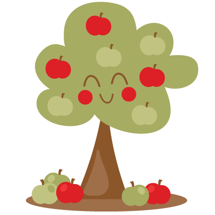 Graphic Royalty Free Stock Tree Silhouette At Getdrawings - Cute Apple Tree Clipart (432x432), Png Download