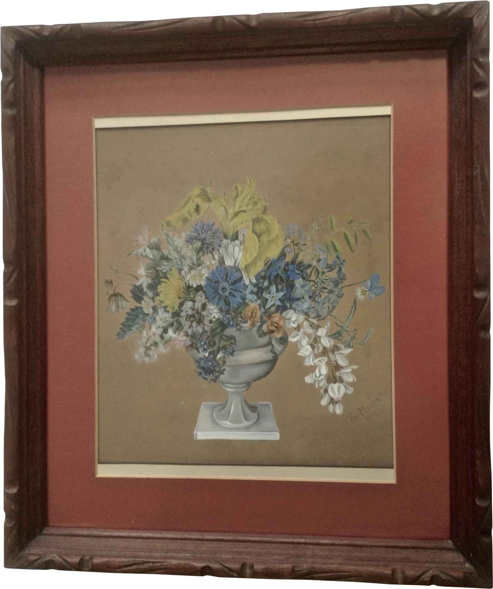 Frederike Meinert, Still Life Bouquet Of Wildflowers - Picture Frame (2048x2048), Png Download