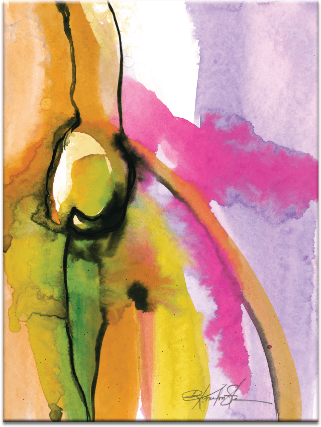 Watercolor Abstraction - Watercolour Abstraction 25 By Kathy Morton Stanion (900x900), Png Download