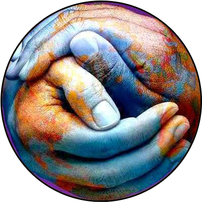 Community Transparent Helping Hand - Earth In Hands Logo (417x417), Png Download