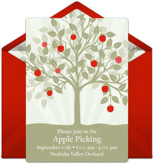 Apple Tree Online Invitation - Cool Jewish New Year Greetings (650x650), Png Download