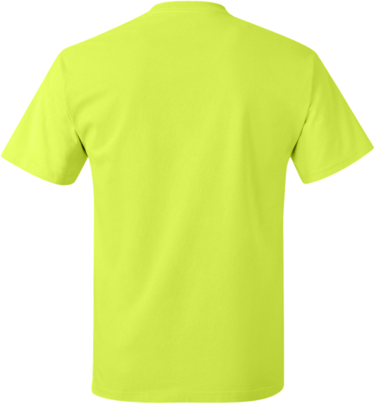 Gree Polo Shirt Free Png Transparent Background Images - Safety Green Shirts Back View (600x600), Png Download