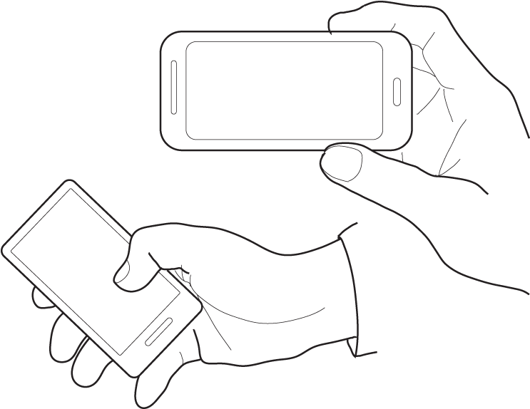 Various Hand Illustrations Holding A Touchscreen Phone - Vector Hand And Phone Png (800x600), Png Download