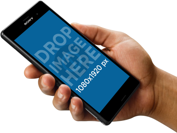 Image - Mockup Android Hand Png (640x480), Png Download