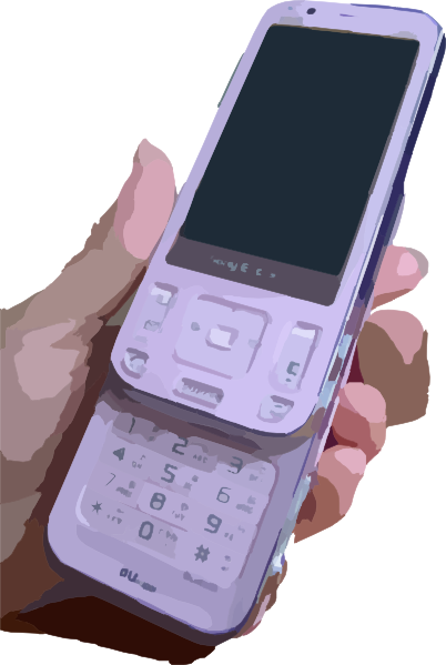 Cell Phone Clip Art (402x599), Png Download
