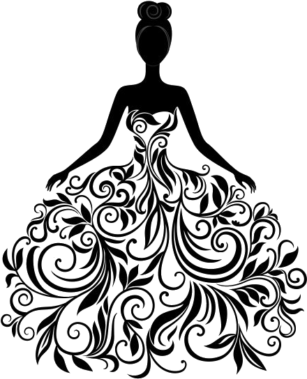 Clipart Free Wedding Veil Clipart - Quinceanera Silhouette (450x562), Png Download